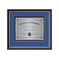 Baron Certificate TexEtch - Black/Silver - Framed Awards & Plaques