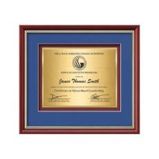 Baron Certificate TexEtch - Mahogany/Gold - Certificate Frames