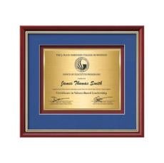 Baron Certificate TexEtch - Mahogany/Gold - Framed Awards & Plaques