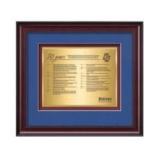 Caprera Certificate TexEtch - Mahogany - Plaque Awards