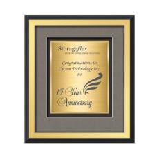 Jasper Certificate TexEtch Horiz - Gold - Framed Awards & Plaques