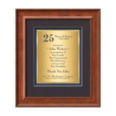 Calder Certificate TexEtch - Light Walnut - Framed Awards & Plaques