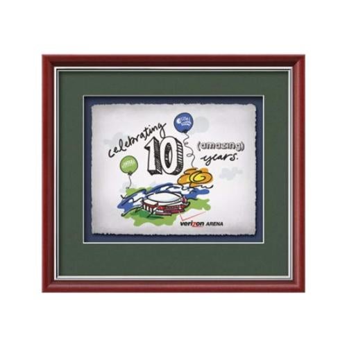 Baron - Mahogany/Silver Plaque Awards - Framed Awards & Plaques - Baron - Mahogany/Silver