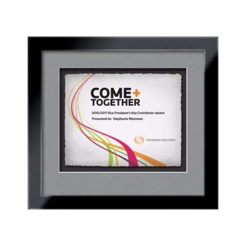 Plaque Awards - Framed Awards & Plaques - Eldridge -  Gloss Black