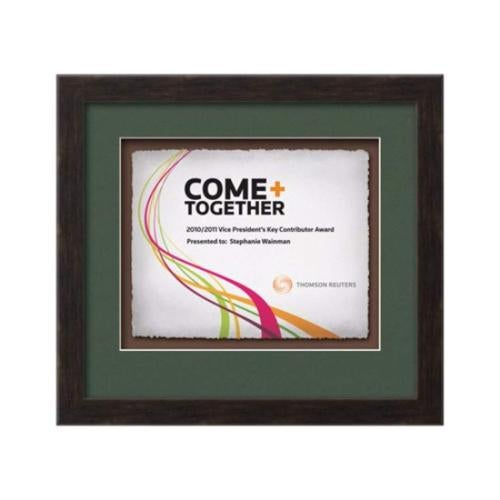 Plaque Awards - Framed Awards & Plaques - Eldridge -  Espresso Dark Walnut