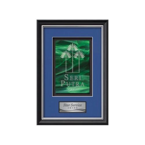 Plaque Awards - Framed Awards & Plaques - Baron -  Black/Silver