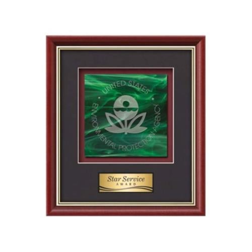 Plaque Awards - Framed Awards & Plaques - Baron -  Mahogany/Gold
