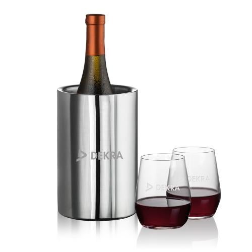 Corporate Gifts - Barware - Barware Gift Sets - Jacobs Wine Cooler & Germain Stemless Wine