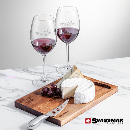 Corporate Gifts - Barware - Barware Gift Sets - Swissmar&reg; Acacia Board &  2 Blyth Wine