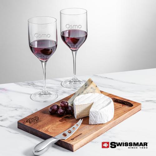 Corporate Gifts - Barware - Barware Gift Sets - Swissmar&reg; Acacia Board &  2 Belmont Wine
