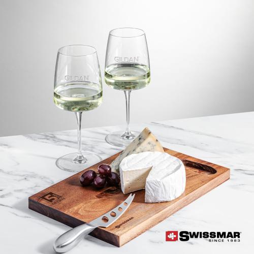 Corporate Gifts - Barware - Barware Gift Sets - Swissmar&reg; Acacia Board &  2 Dunhill Wine