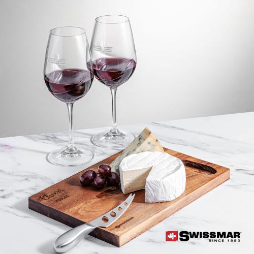 Corporate Gifts - Barware - Barware Gift Sets - Swissmar&reg; Acacia Board &  2 Bartolo Wine