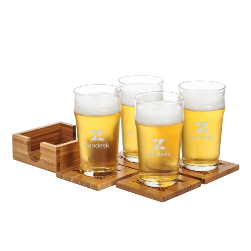 Corporate Gifts - Barware - Barware Gift Sets - Bamboo Coaster Gift Set - Burckhardt