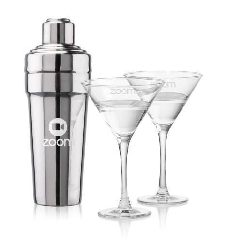 Corporate Gifts - Barware - Cocktail Glasses - Martini Glasses and Shakers - Milano Shaker & Connoisseur Martini Set