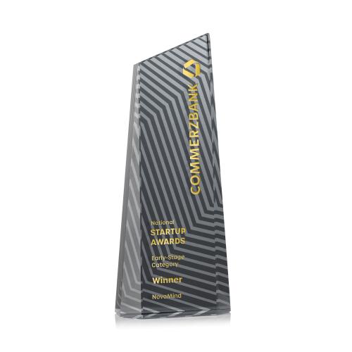 Recognition Awards - Crystal Awards - Hallandale Award - Black
