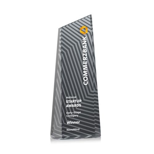 Recognition Awards - Crystal Awards - Hallandale VividPrint&trade; Award - Black