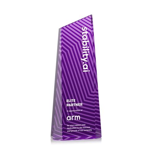 Recognition Awards - Crystal Awards - Hallandale VividPrint&trade; Award - Purple