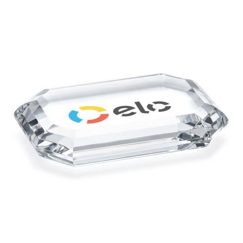 Recognition Awards - Crystal Awards - Crystal Paperweights - Amherst VividPrint&trade; Paperweight - Rectangle