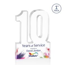 10 Years of Service Award Acrylic Number - Years of Service Awards