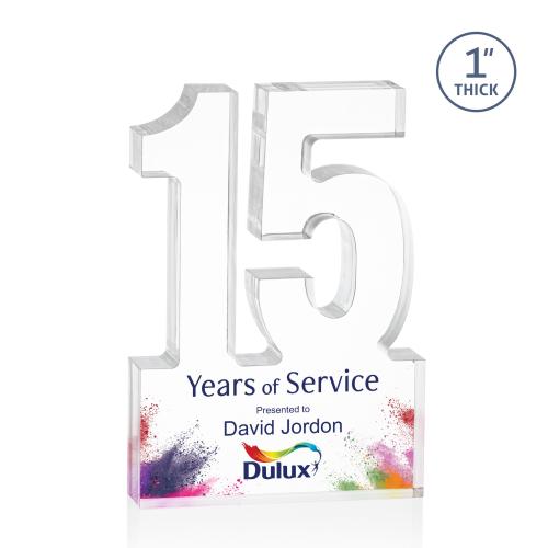 Recognition Awards - Shop by Recipient - Years of Service Awards - 15 Years of Service Award Acrylic Number