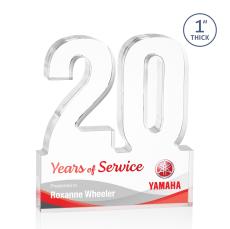 20 Years of Service Award Acrylic Number - New Items