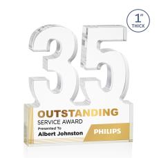 35 Years of Service Award Acrylic Number - Years of Service Awards