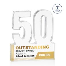 50 Years of Service Award Acrylic Number - Years of Service Awards