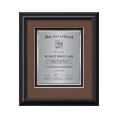 Monarch Certificate TexEtch - Black - Framed Awards & Plaques