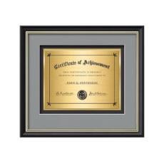 Baron Certificate TexEtch - Mahogany/Silver - Framed Awards & Plaques