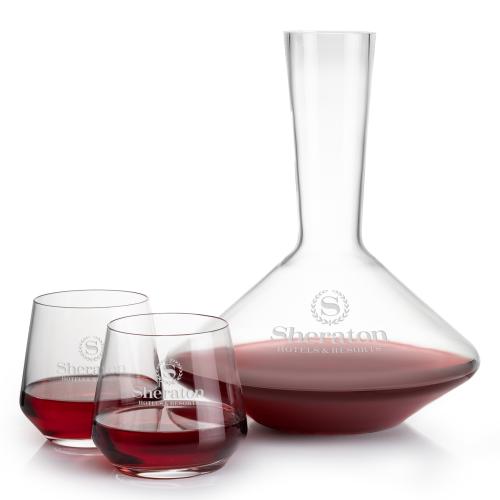 Corporate Gifts - Barware - Barware Gift Sets - Tucson Carafe & Stemless Wine Set
