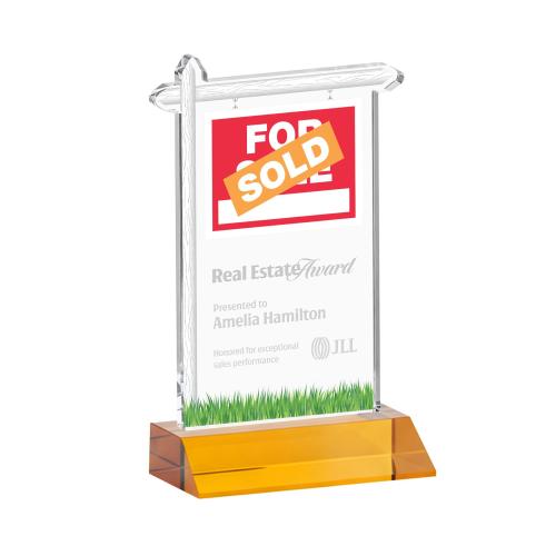 Recognition Awards - Crystal Awards - Real Estate Award - Amber