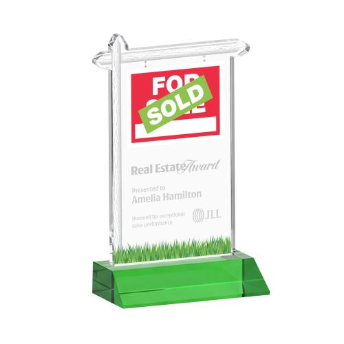 Recognition Awards - Crystal Awards - Real Estate Award - Green