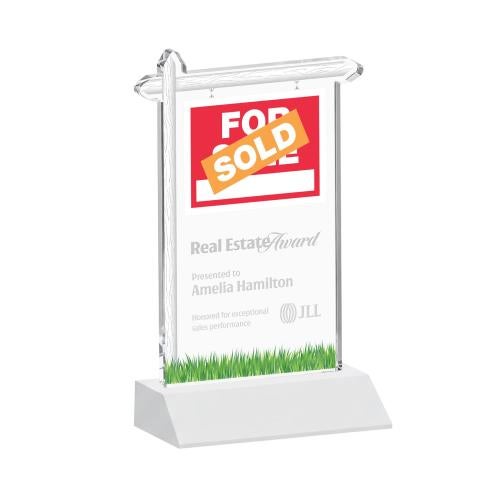 Recognition Awards - Crystal Awards - Real Estate Award - White