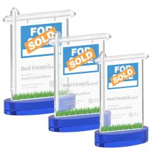 Real Estate Award on Alberton Base - Blue - New Items