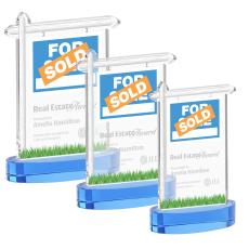 Real Estate Award on Alberton Base - Sky Blue - New Items