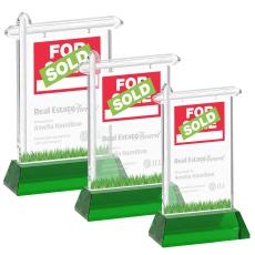 Real Estate Award on Hartford Base - Green - New Items