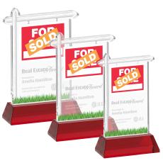 Real Estate Award on Hartford Base - Red - New Items