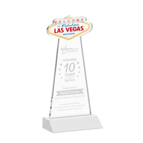 Recognition Awards - Crystal Awards - Las Vegas Award - White
