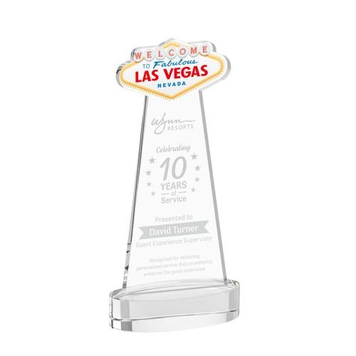 Recognition Awards - Crystal Awards - Las Vegas Award on Alberton Base - Clear