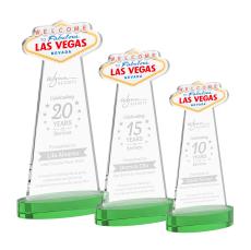 Las Vegas Award on Alberton Base - Green - New Items