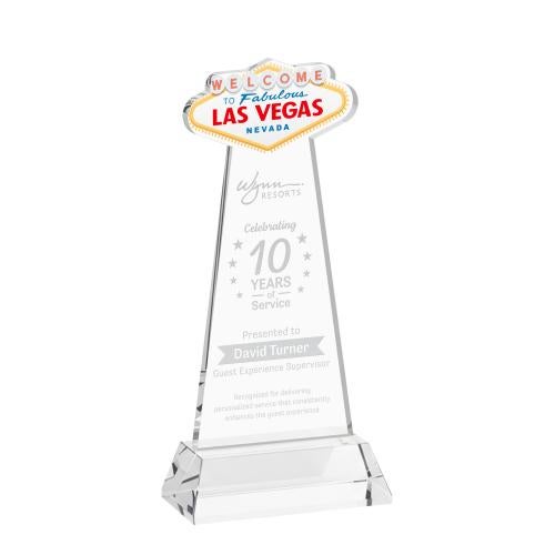 Recognition Awards - Crystal Awards - Las Vegas Award on Hartford Base - Clear