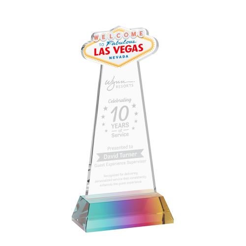 Recognition Awards - Crystal Awards - Las Vegas Award on Hartford Base - Prismatic