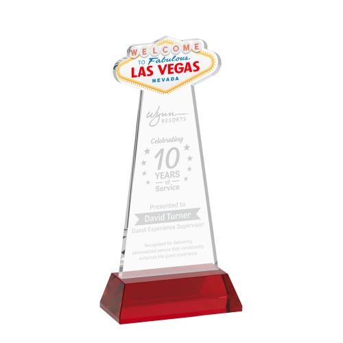 Recognition Awards - Shop by Recipient - Sales Awards - Las Vegas Award on Hartford Base - Red