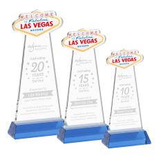 Las Vegas Award on Hartford Base - Sky Blue - Crystal Awards