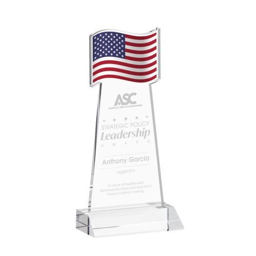 Recognition Awards - Shop by Recipient - Sales Awards - Flag Award - Clear
