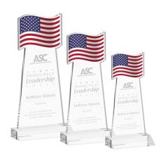 Flag Award - Clear - Crystal Awards