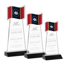 Flag Award - Black - Crystal Awards