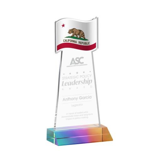 Recognition Awards - Crystal Awards - Prism Crystal Awards - Flag Award - Prismatic