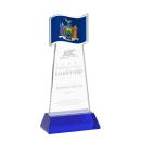 Flag Award on Hartford Base - Blue