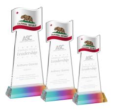 Flag Award on Hartford Base - Prismatic - Sales Awards